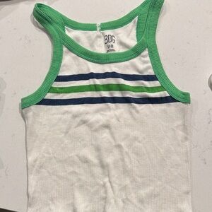 BDG Kids Green and Blue Striped Tank Top